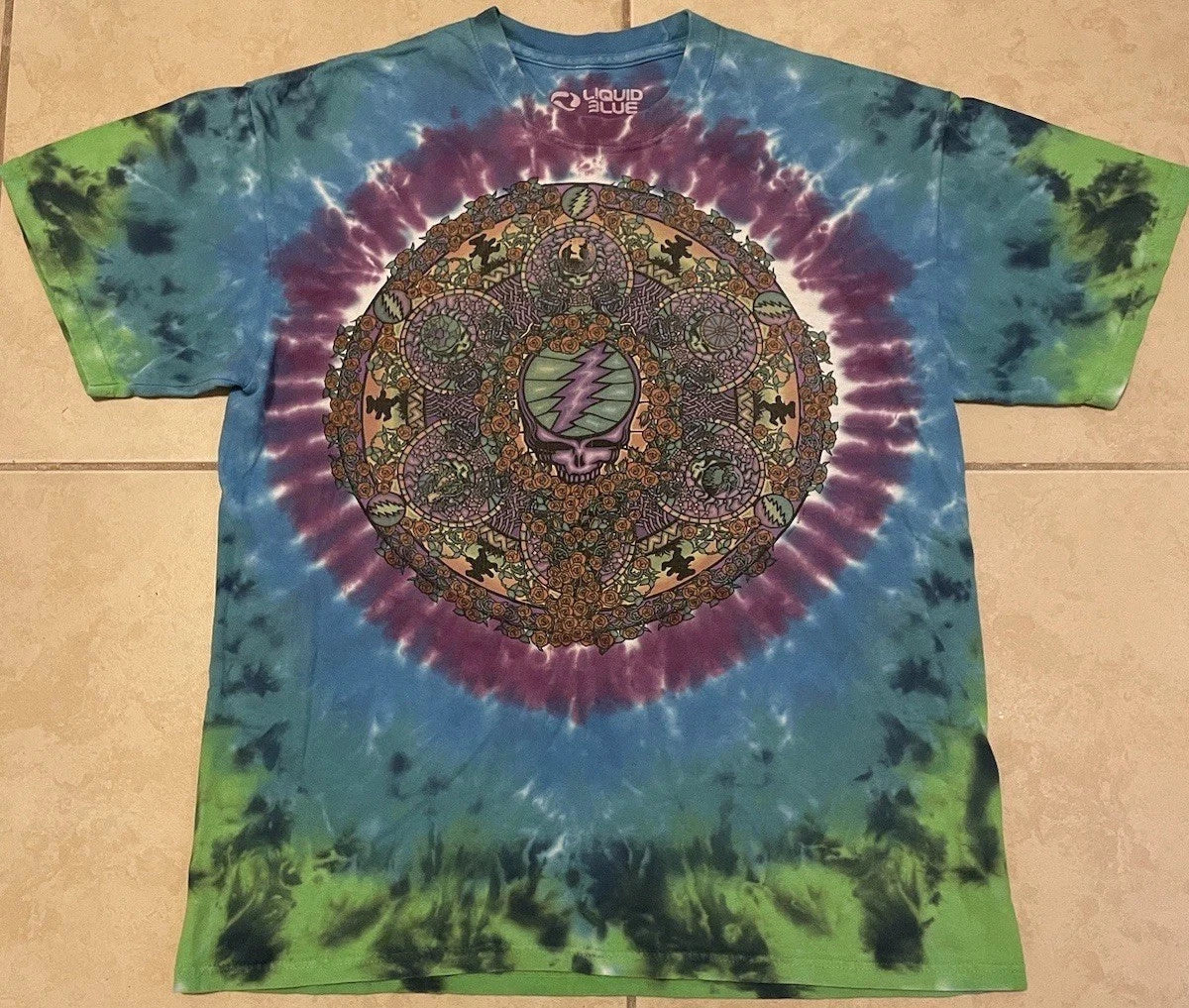 Vtg Grateful Dead Faded Celtic Mandala Shirt M Concert Tour Lesh Grunge 90s Y2K