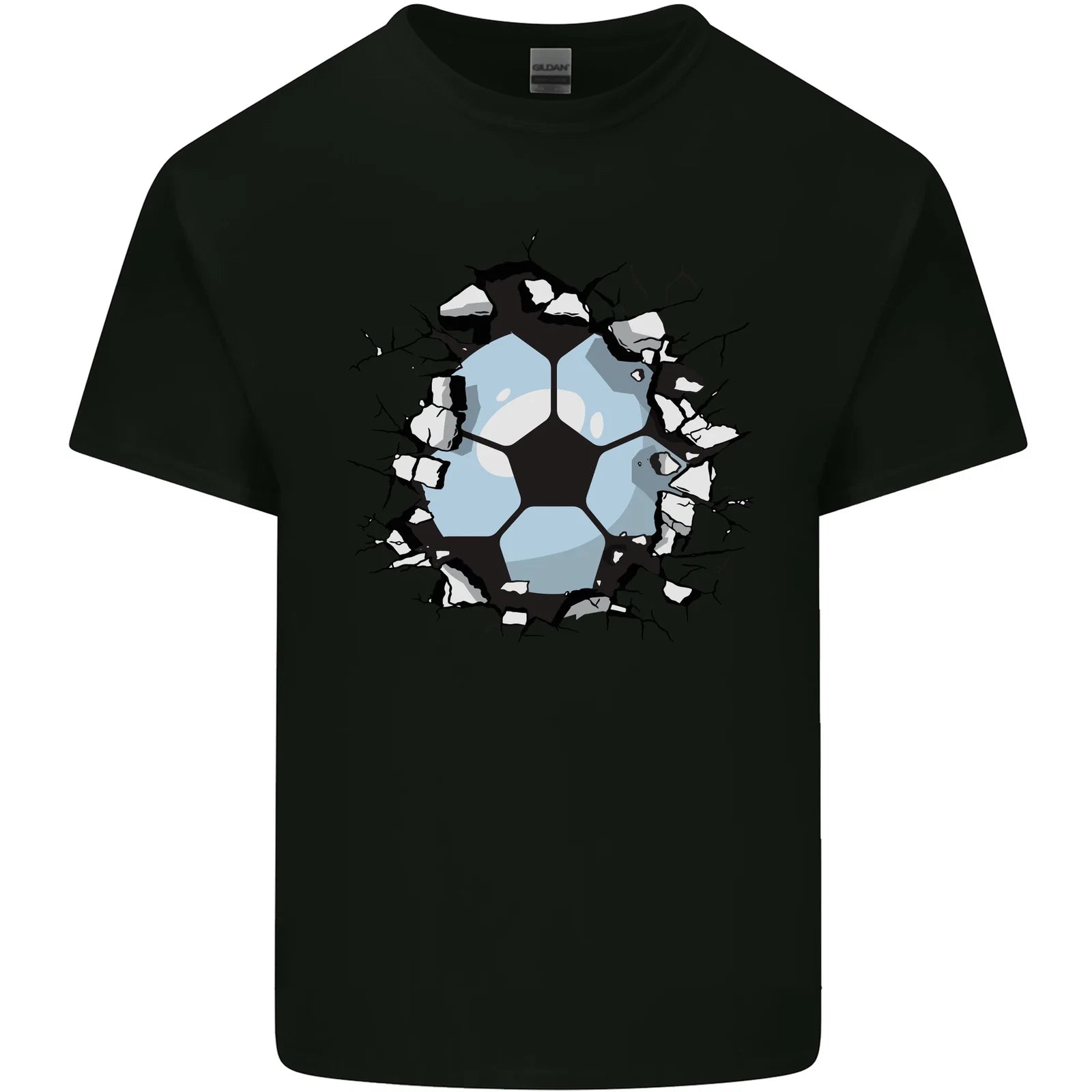 Football Smash Soccer Player Ball Mens Cotton T-Shirt Tee Top