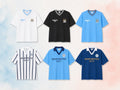 GU Manchester City FC Soccer Jersey BlokeCore Style Retro Emblem Blue Moon Japan