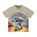 Mixed Emotio Graphic Tee Shirt Beige Short Sleeve S-M-L-XL