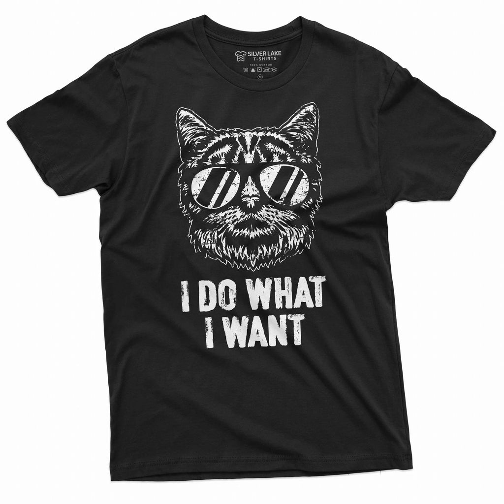I do what I want cool cat shirt Funny Cat Shirt Cat Lover Shirt Cat Mom Gift Tee