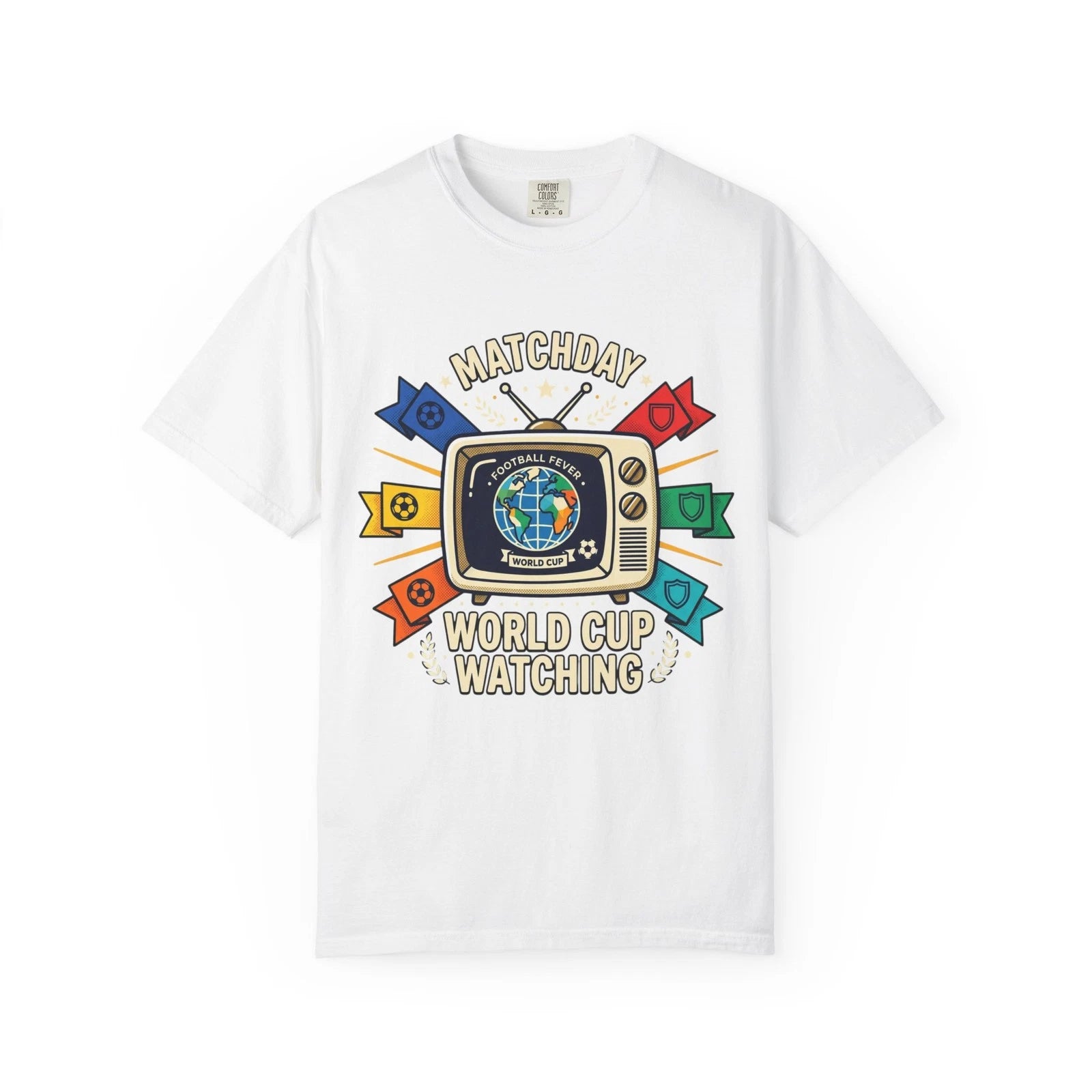 Matchday World Cup Watching T-shirt | Retro TV Soccer Design