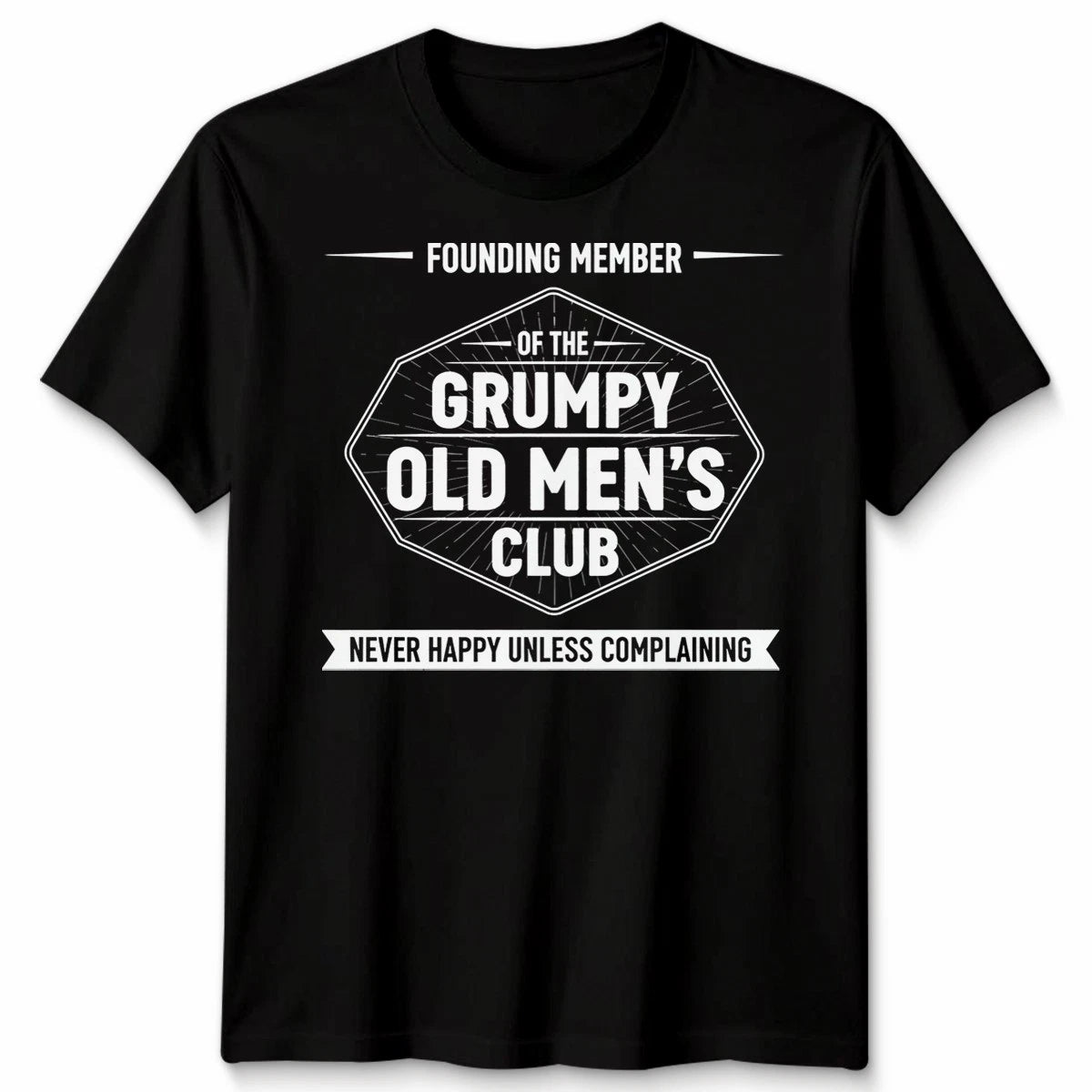Grumpy Old Men'S Club Mens T Shirt Funny Dad Grandad Fathers Day Joke Gift Top