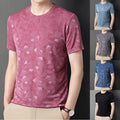 Lightweight Men's Slim T Shirt Short Sleeve Round Neck for Daily Casual Wear