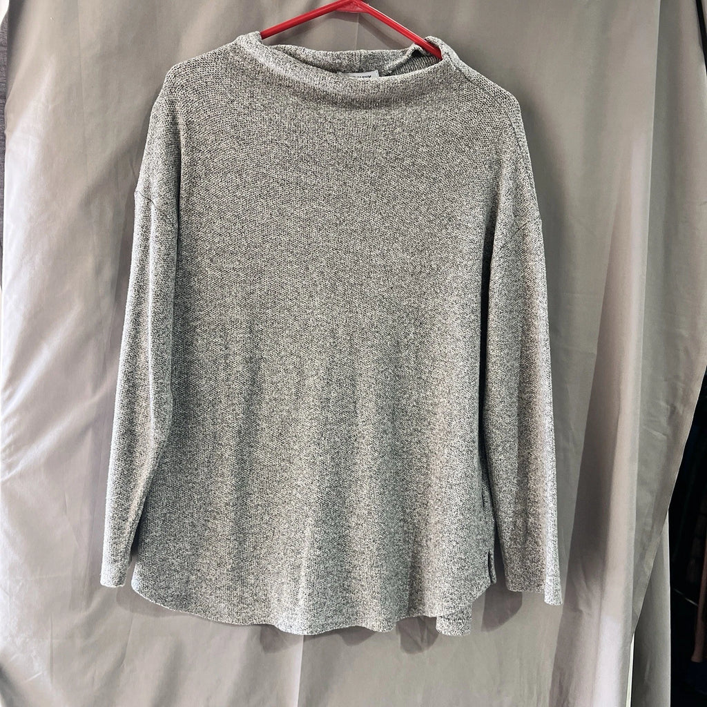 gray textured knit garment Shirt Retro Y2k Boho from Old Navy Size Large TG2174