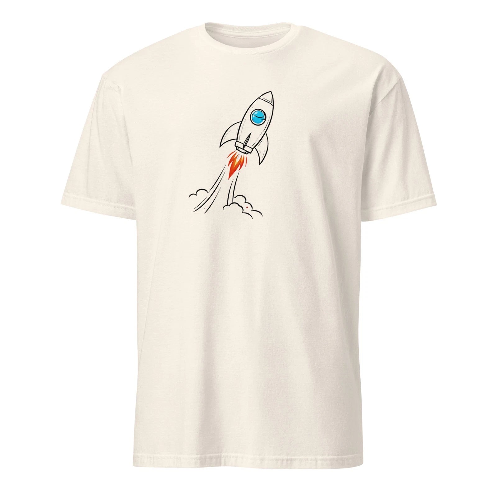Retro Space Rocket T-Shirt - Vintage Galaxy Exploration Minimalist Graphic Tee