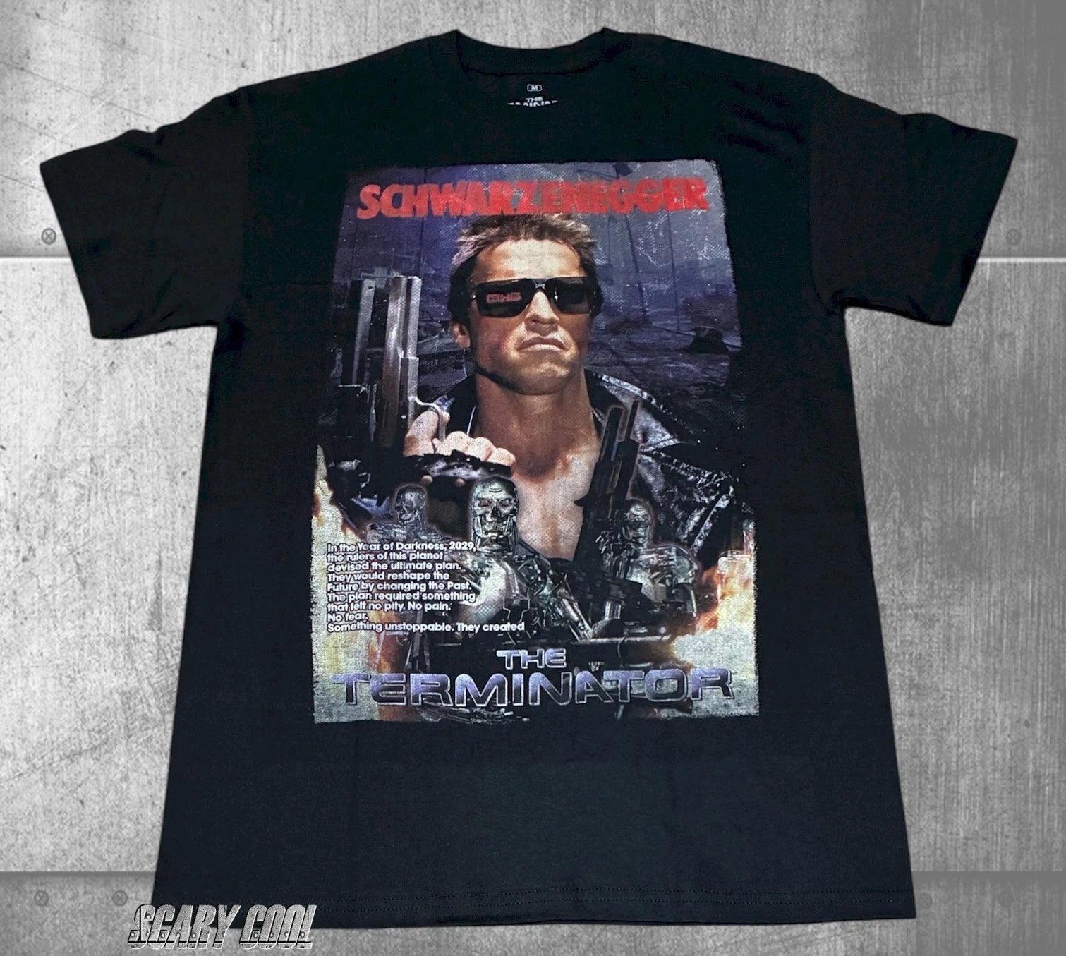 New The Terminator Arnold Schwarzenegger 1984 Mens Throwback Vintage T-Shirt