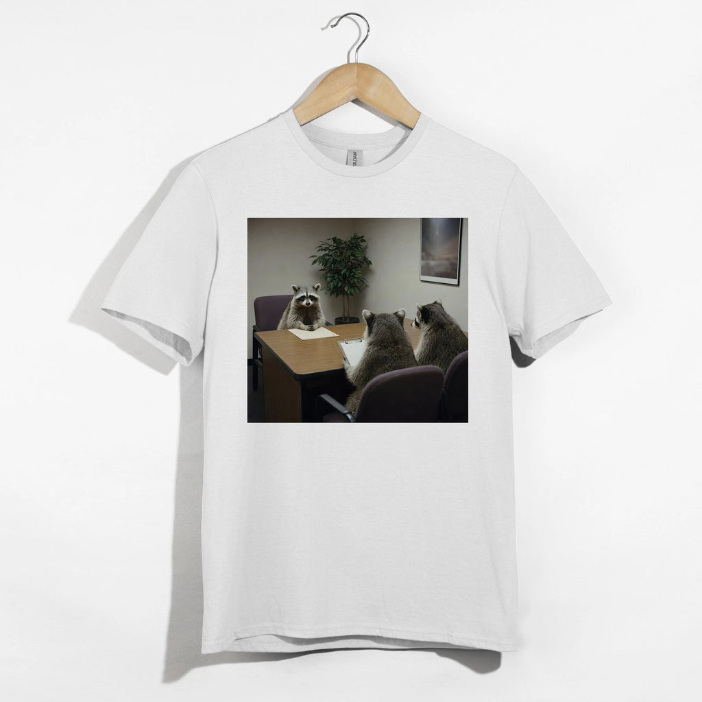 Raccoon Job Interview Shirt, Funny Office Work Tee, Professional Gift T-Shirt