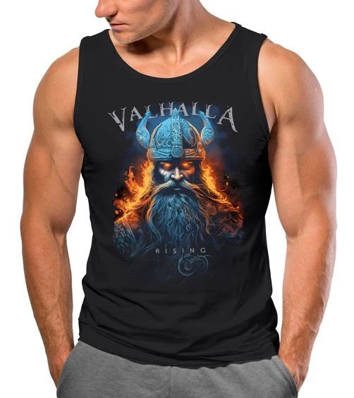 Mens Tank Top Shirt Valhalla Rising Vikings Northmen Mythology Runes