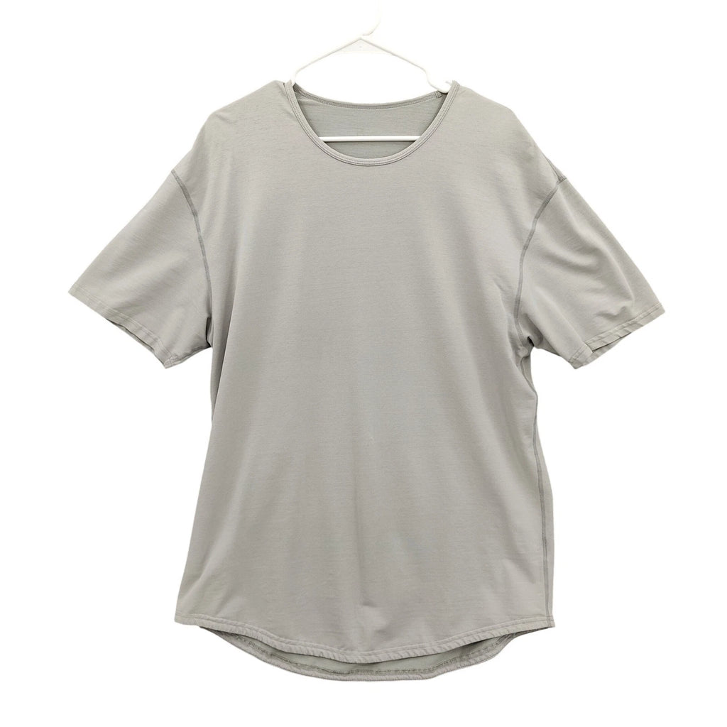 BYLT Mens Minimalist Athleisure Drop Cut Lux T-Shirt XL Grey Short Sleeve 3460