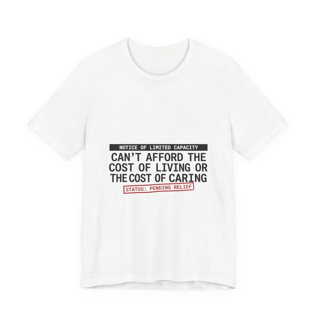 Cost of Living Crisis Tee | receipt aesthetic, budget humor
