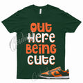 CUTE Shirt for Dunk Low Miami Orange Team Green High Rain FAMU Hurricane Forest
