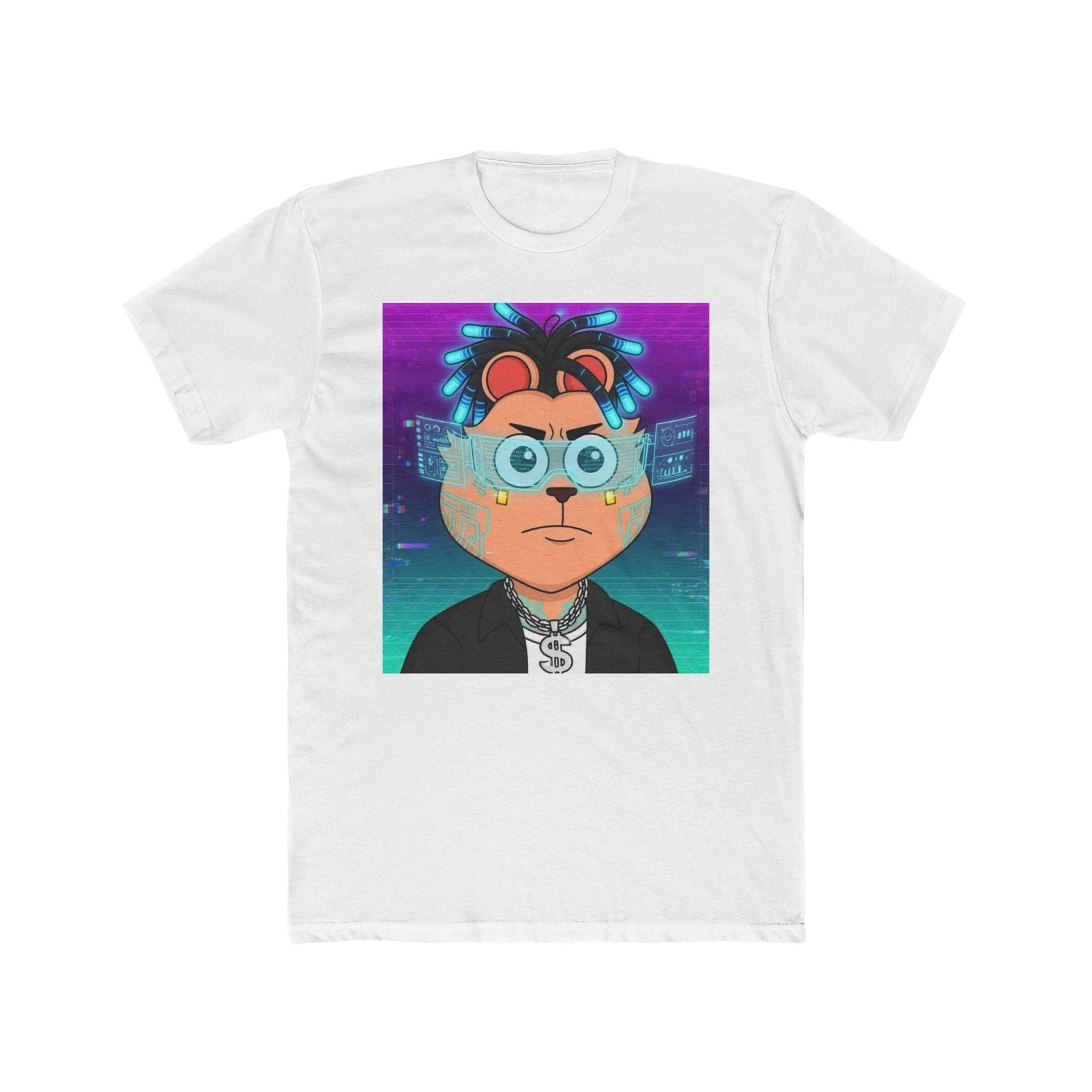Cyber Punk Cartoon Character T-Shirt | Futuristic Glasses Tee
