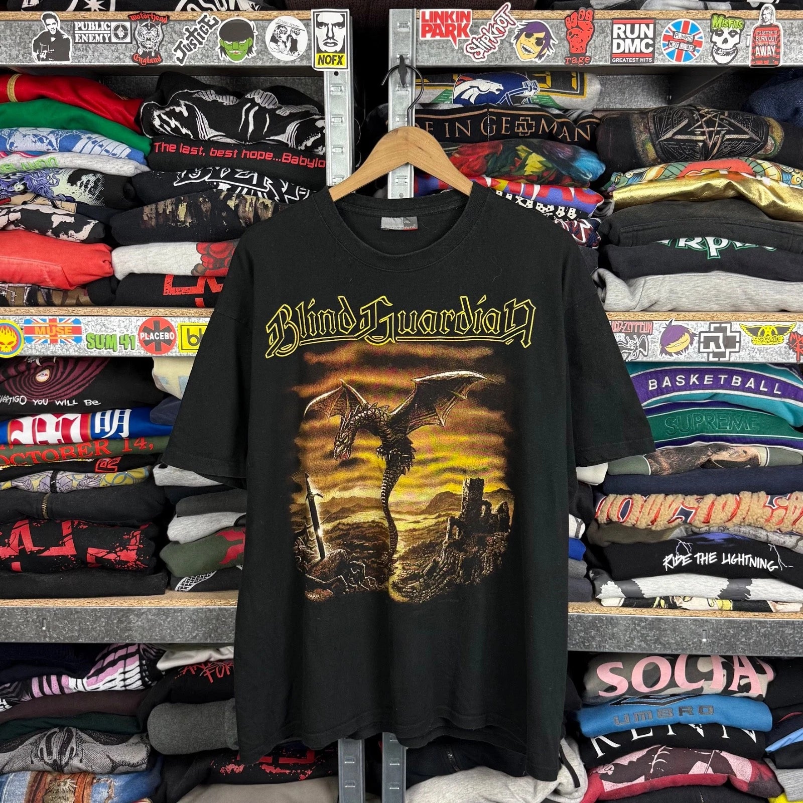 VINTAGE BLIND GUARDIAN PAST AND FUTURE SECRET POWER METAL BAND T-SHIRT SIZE ~XL