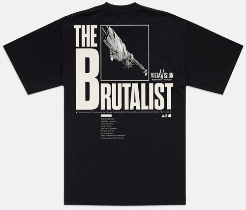 A24 x The Brutalist Title Tee T-Shirt Men's XL Black Architecture Movie NEW