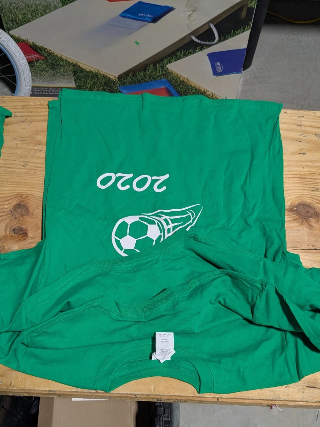 Lot Of Green Soccer Graphic T-Shirt 2020 Ball Design Casual Tee
