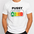 Pussy Health Score T-Shirt Funny Boyfriend Husband Graphic White Tee Cotton Men