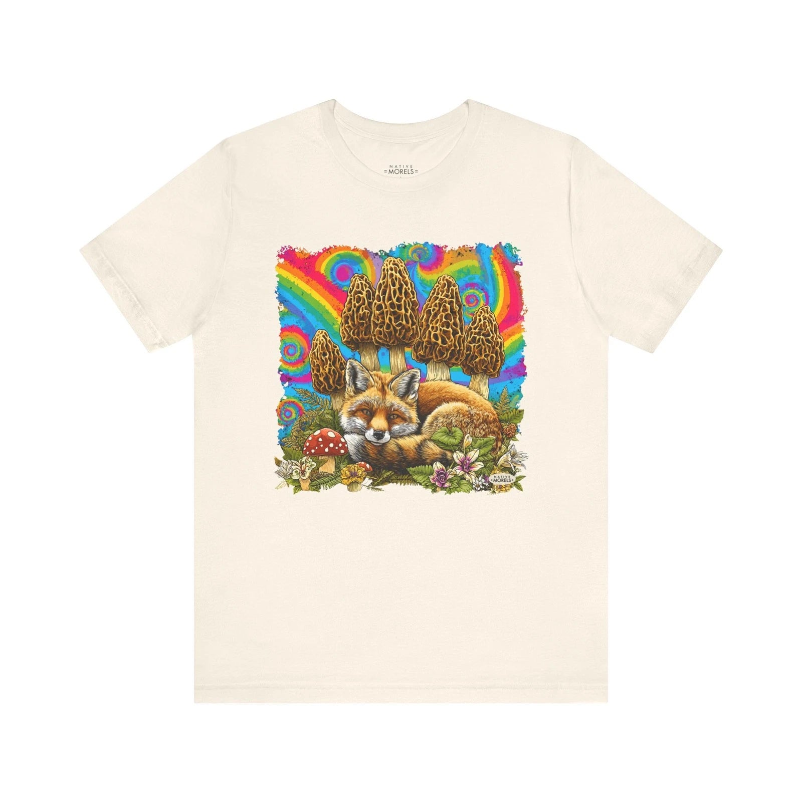 Red Fox & Morels Groovy Forest Tee