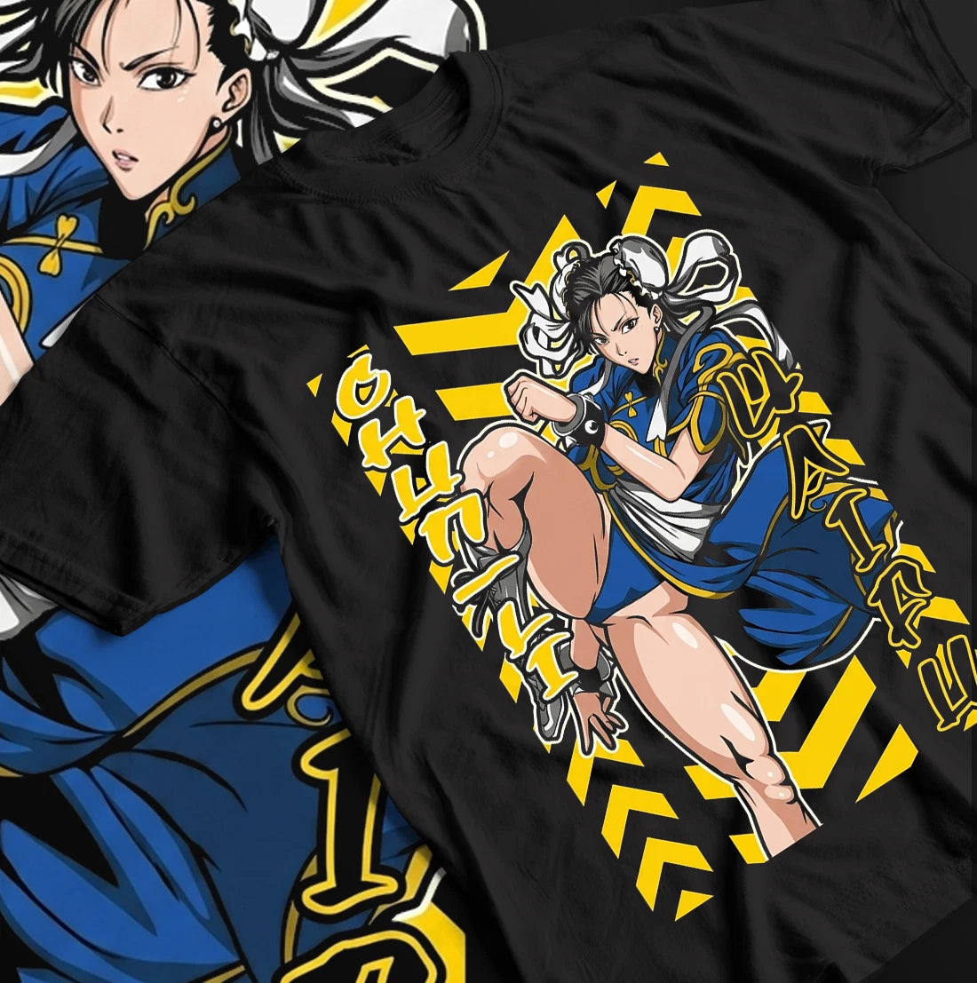 Chun Li T-shirt Street Fighter vs King Of Fighters Snk Anime Gift Shirt All Size