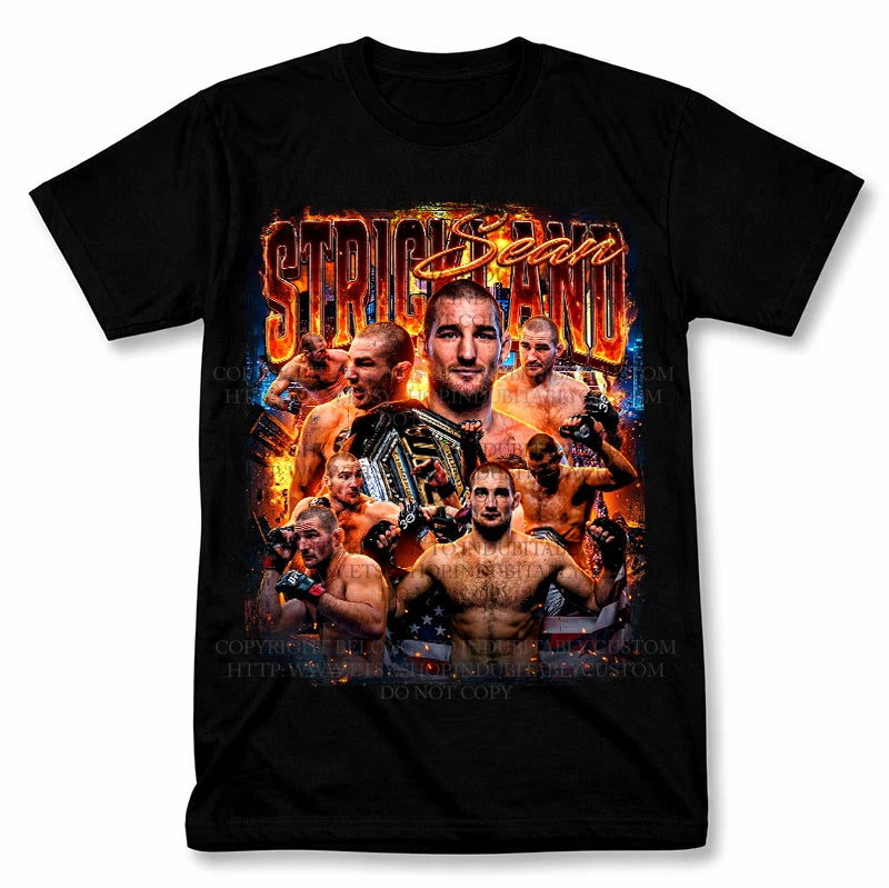 Sean Strickland UFC Graphic T Shirt Vintage Style MMA Fan Tee