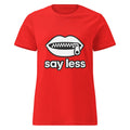 Say Less Zipped Mouth Funny T Shirt Inappropriate Silent Sarcasm Adult Tee