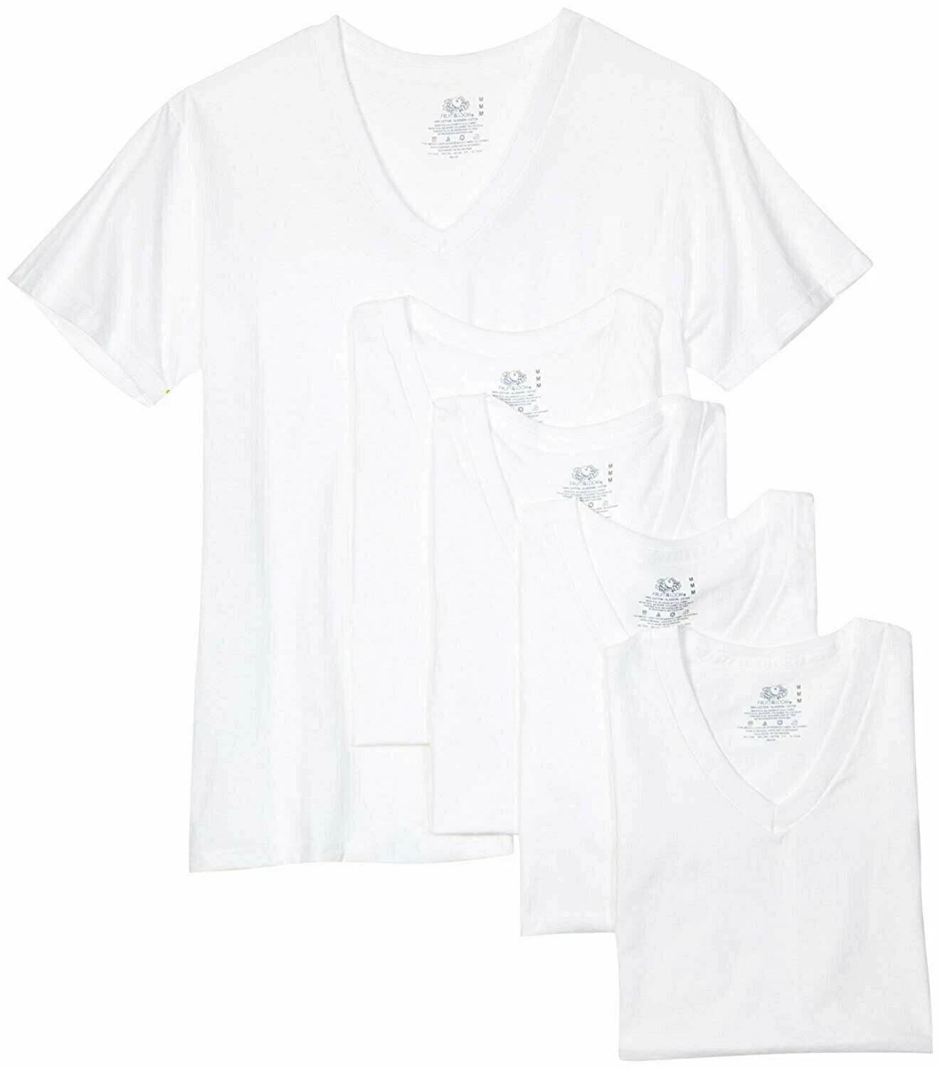 Fruit of the Loom Men's Premium V-Neck Tee (Pack of 4)