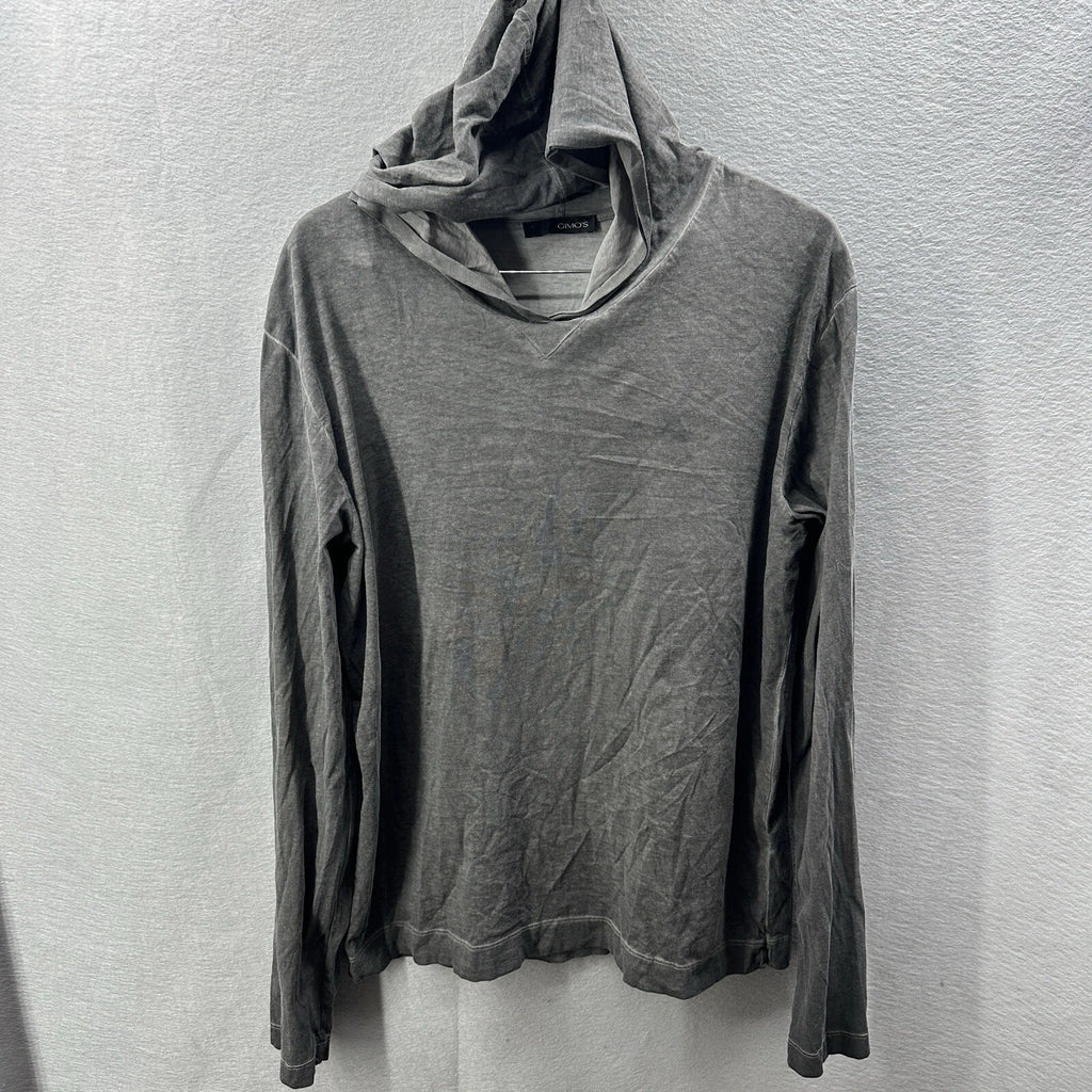 GIMO'S Ventura Hooded T-Shirt Mens XXL Distressed Wash Gray Minimalist READ DET