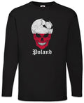 Poland Football Skull I Men Long Sleeve T-Shirt polish Soccer Flag World