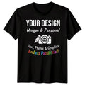 Personalised T-Shirts Your Design Text Photo Graphic Custom Mens Kids Unisex Tee