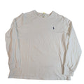Polo Ralph Lauren Mens White Long Sleeve Crew Neck T-Shirt Size Large READ