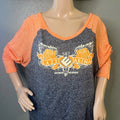 Lazy E Arena Guthrie Oklahoma District Xl Orange Black Grey Long Sleeve Shirt