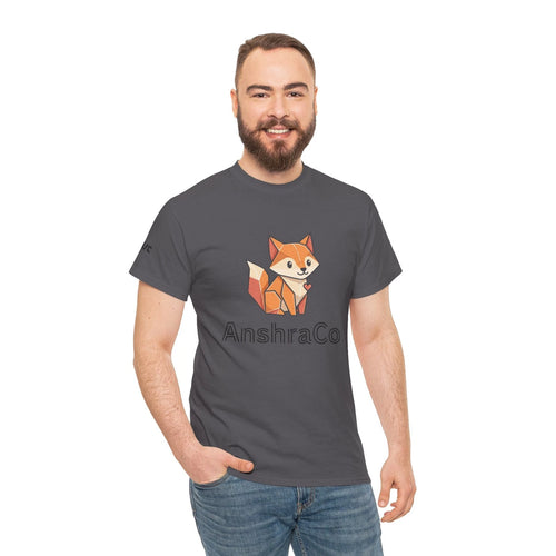 AnshraCo Cute Geometric Fox Graphic T-Shirt