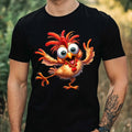 Mens Funny Chicken Print Cotton T-Shirt Size XS to 5XL