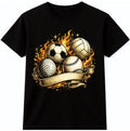 Sports Balls T-Shirt Soccer Volleyball Baseball Golf Athletic Graphic Fan Tee