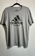 Adidas Soccer Graphic T-Shirt Gray Heathered Men’s Large DZ6231 Stars Logo Tee