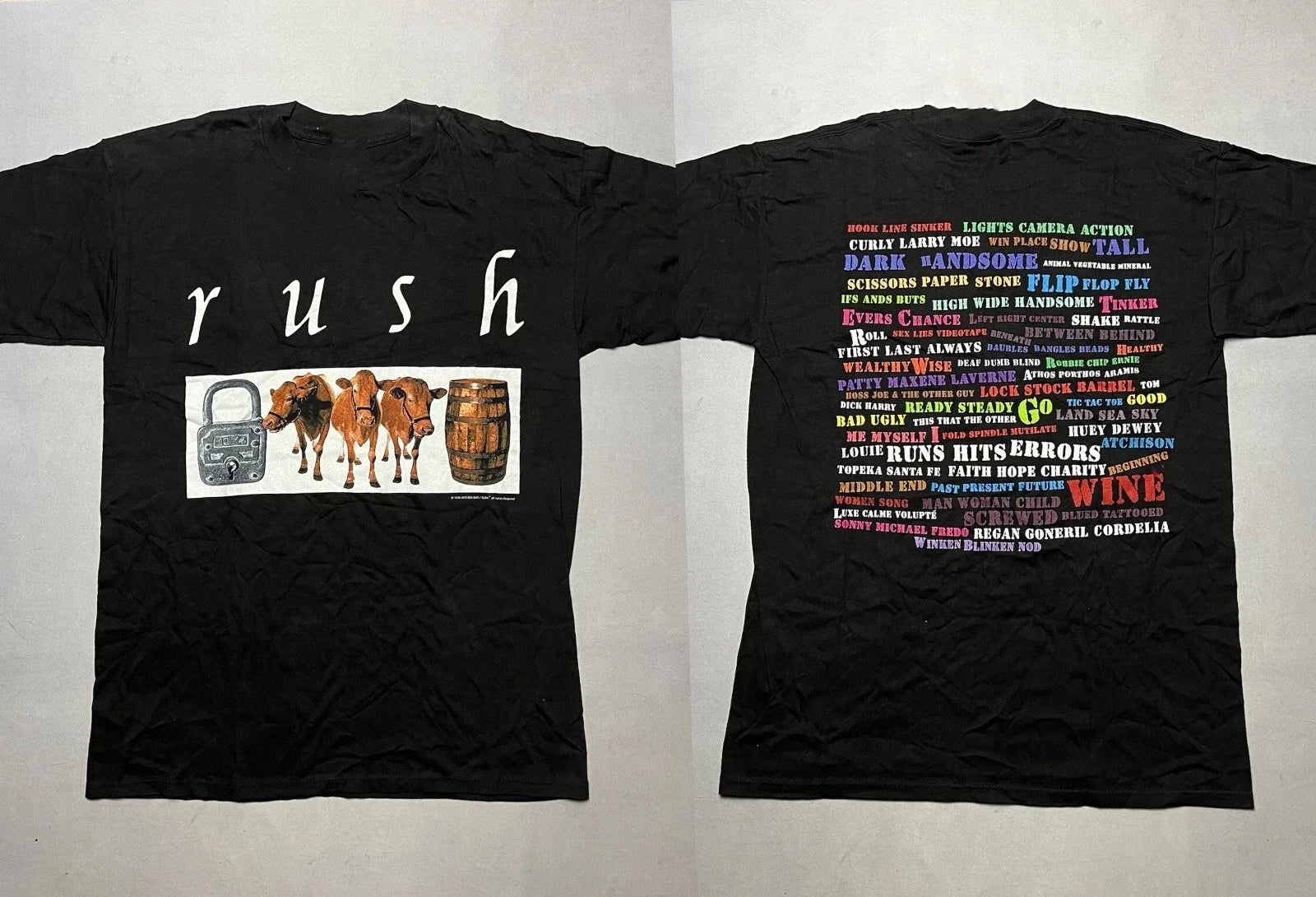 Retro 90s Rush Reprinted Collectible Shirts Tour Unisex All Size Shirt