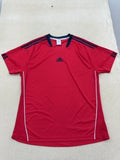 Adidas Red 2XL Short Sleeve Clima V-Neck Jersey Unisex