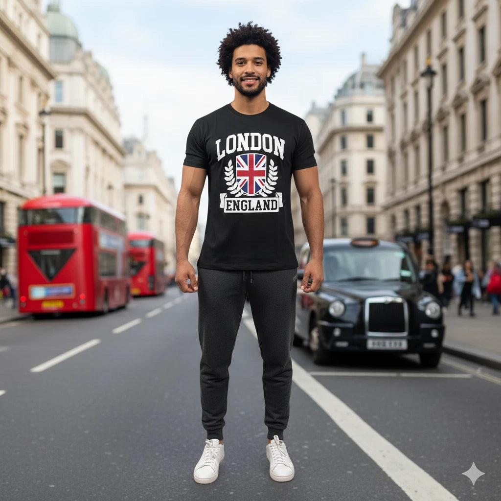 London England Unisex T-Shirt Union Jack Tee Trendy Great Britain Gift Tee