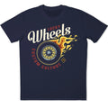 Biker Flame T-Shirt Motorcycle Flaming Wheel Racing Custom Culture Graphic Tee