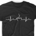 Coffee Heartbeat T Shirt Tee Caffeine Food Espresso Nurse Doctor RN Funny Cute