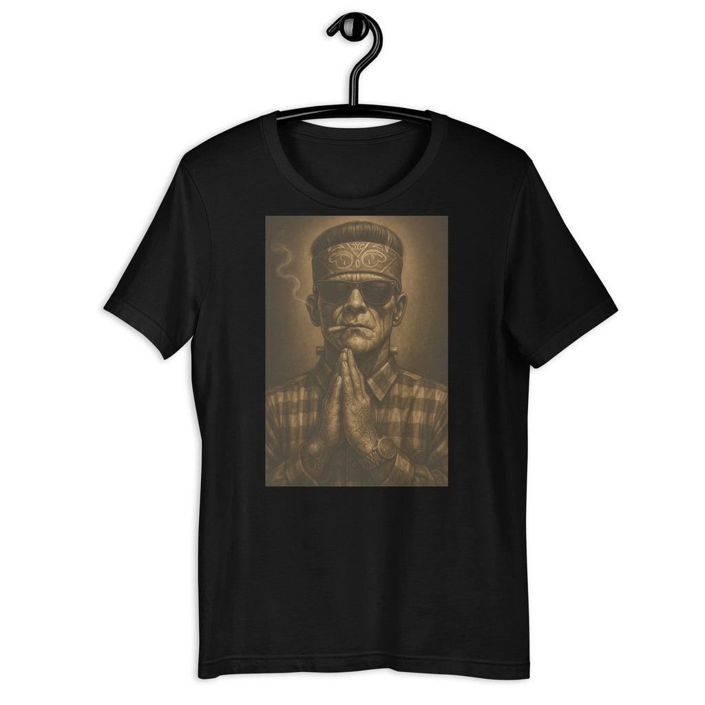 Chicano Homie Praying Bandana Tattoo Street Art Vintage T-Shirt Design!