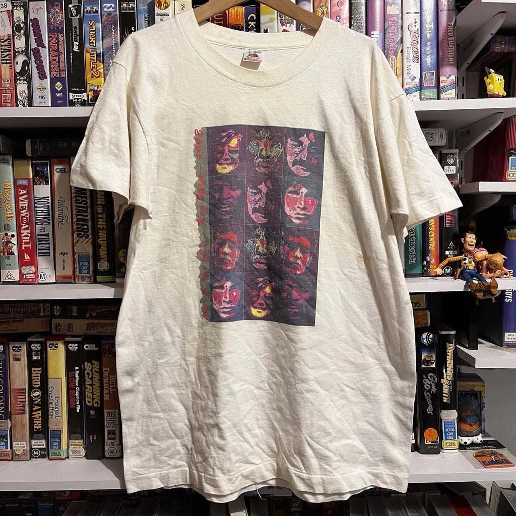 Vintage 1990s 90s Warhol Pop Art Acid Jim Morrison Janis Joplin Hendrix Tee L