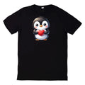Cute Penguin Heart Print T-Shirt