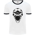 A Football Skull Soccer Footy Mens Ringer T-Shirt