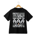 Football Motivation Quote T Shirt Protect Respect Destroy Graphic Tee Unisex