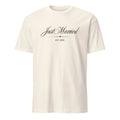 Just Married Est 2026 T-Shirt Script Wedding Gift - Minimalist Bride Tee
