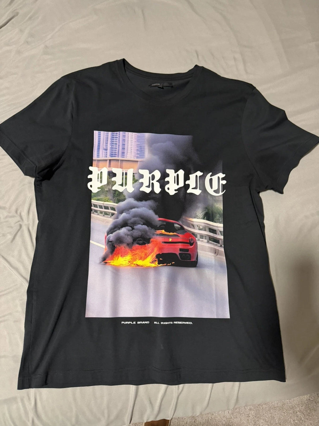 Purple Brand Black Graphic Men's T-Shirt XL