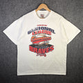 Vintage Atlanta Braves Shirt Mens Large White 90s USA Baseball World Series 1999