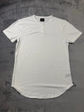 Cuts Clothing Elongated Henley T-Shirt Men's XL White