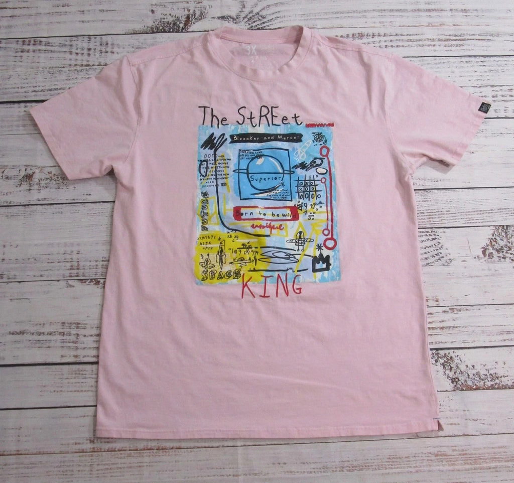 Bleecker & Mercer Pink Graphic The Street King Urban Short Sleeve T-Shirt 3XL